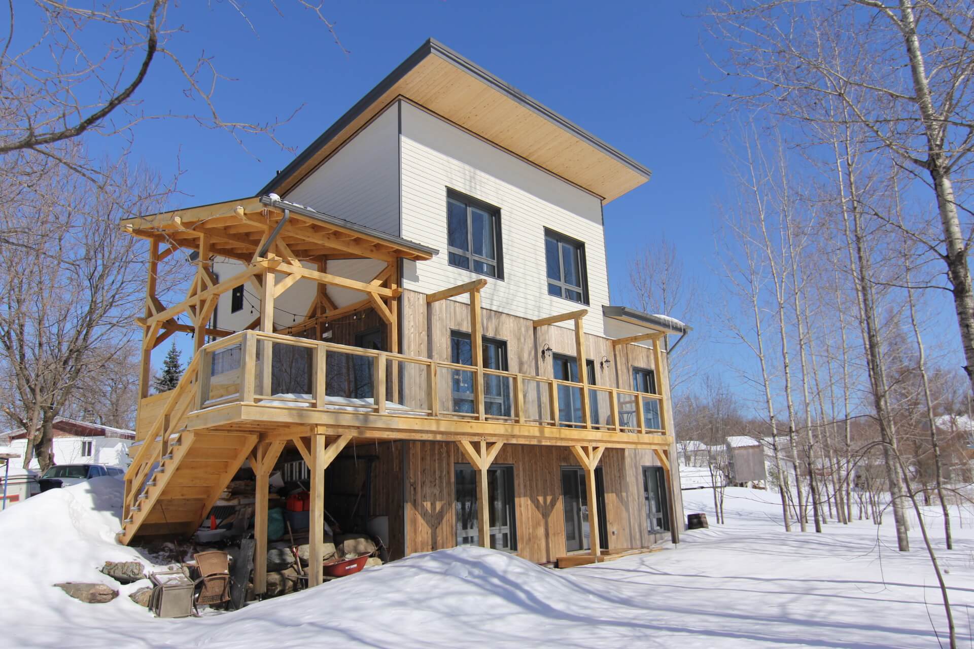 Maison passive en hiver