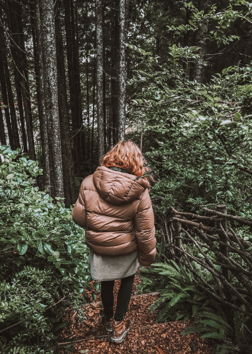 femme cherche nourriture en forêt - vie sur une île isolée